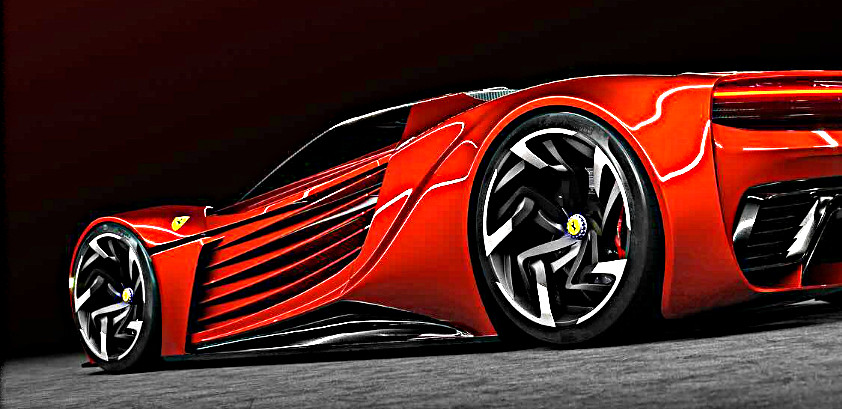Ferrari GT Concept Car w/Custom Wheels/Rims Custom Built1:12SCALE MODEL