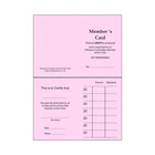 CLUB LADY MEMBERS CARD SUBSCRIPTION CARDS CIU MEMBERSHIP 7 YEAR PACK OF 100 PINK