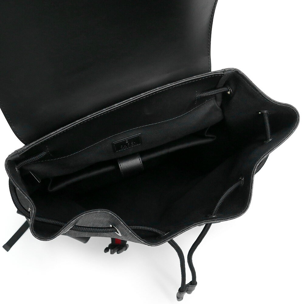 Gucci GG Supreme Backpack Rucksack Canvas Leather Black Web