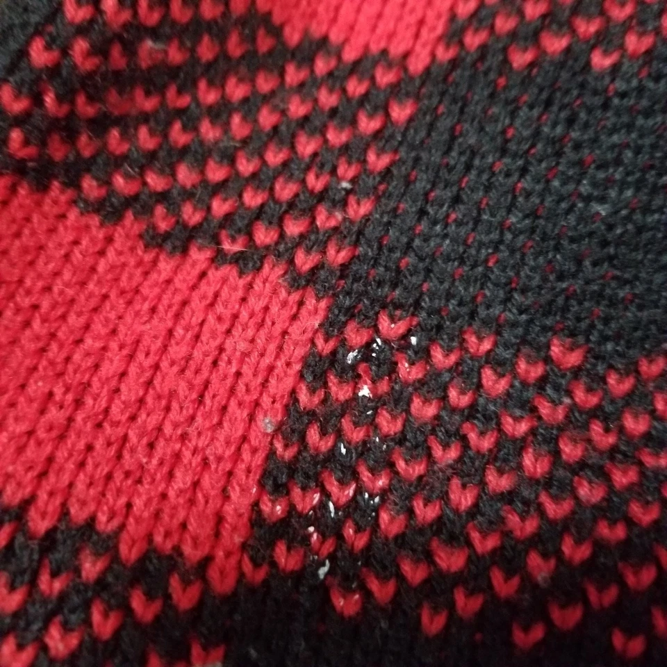 Cárdigan Forever 21 Mickey Mouse para mujer rojo mediano Disney cuadros universitario Foto 3 de 4