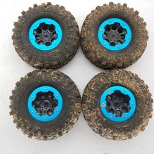 4x Rocks Tyre Super Swamper 1.9 Crawler Tires On 12mm Hex Beadlock Wheels Used