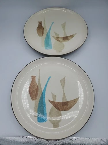 MCM REDWING unmarked  Set Of 2 Pompeii Dinner Plates 10.25 in.