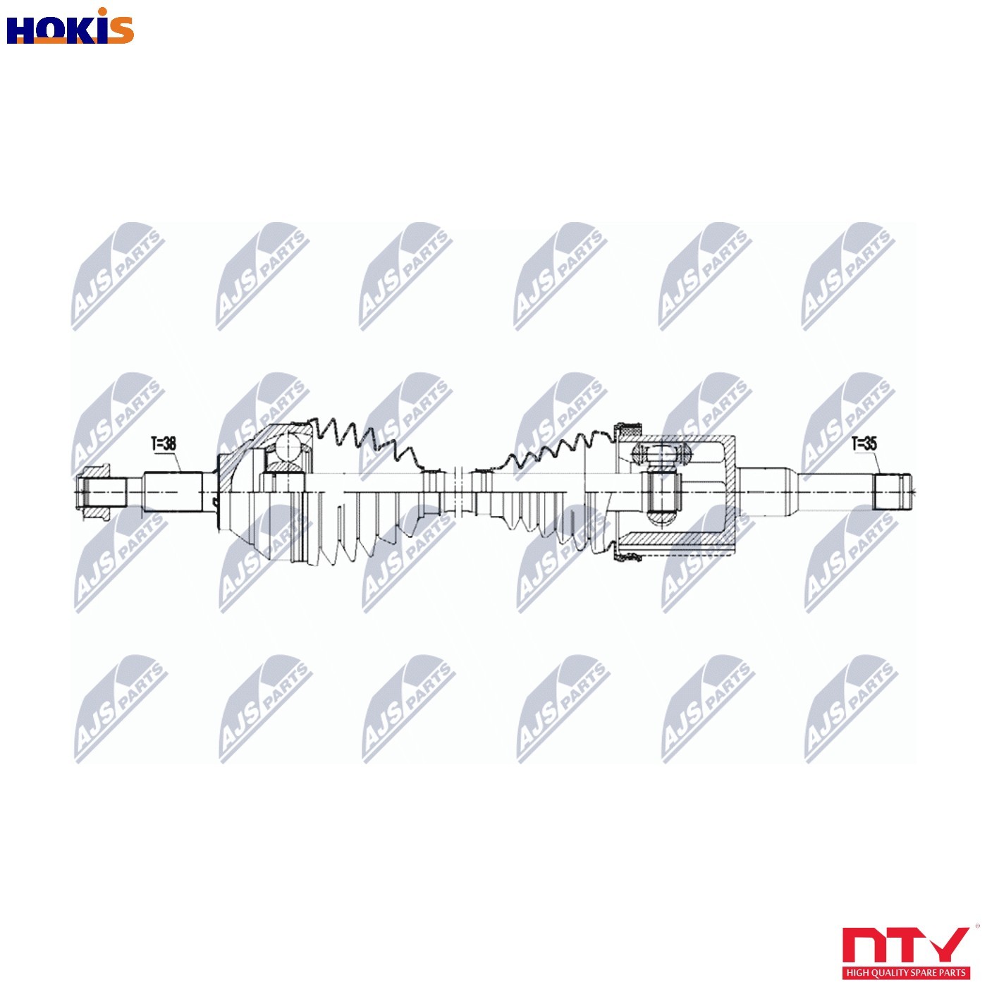 Driveshaft Front Axle Left NPW-FR-123 NTY for FORD USA EXPLORER - Image 5