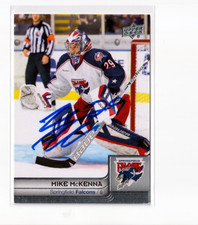 MIKE MCKENNA autographed SIGNED '14 Upper Deck AHL card SPRINGFIELD FALCONS