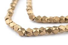Antiqued Brass Faceted Diamond Cut Beads 4mm 24 Inch Strand