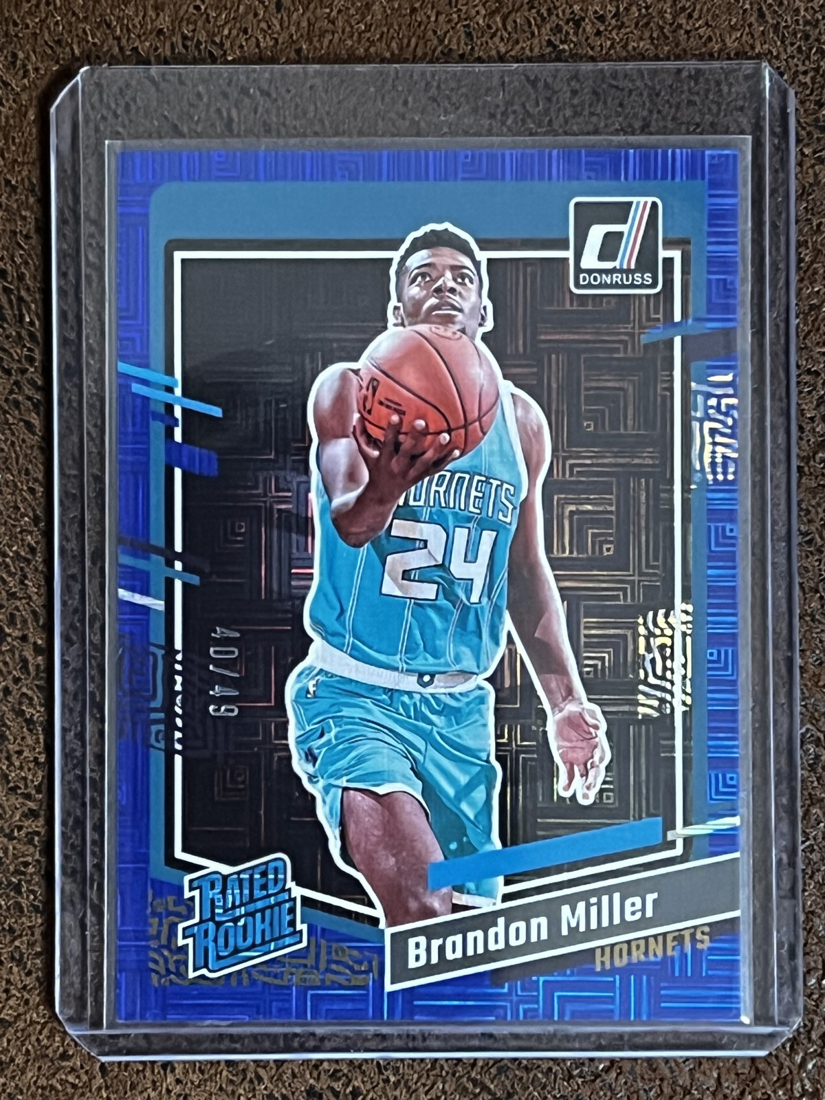 2023-24 Panini Donruss /49 Brandon Miller Rated Rookie Choice Blue #226 Hornets