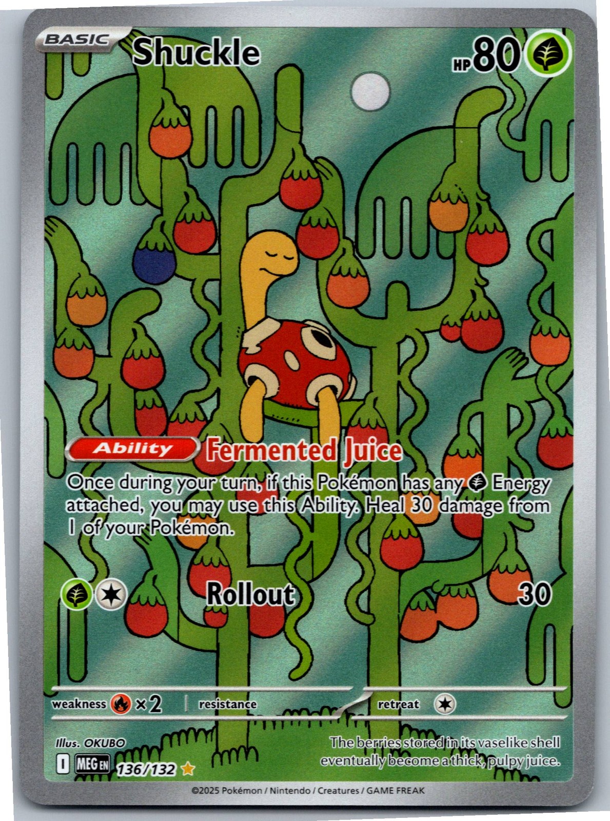 Shuckle - Illustration Rare ME01: Mega Evolution 136/132 NM - Holo