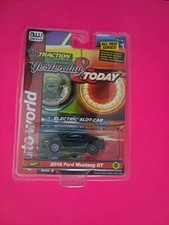 NEW - AUTO WORLD Yesterday  Today Slot Car 2018 Ford Mustang GT Blue