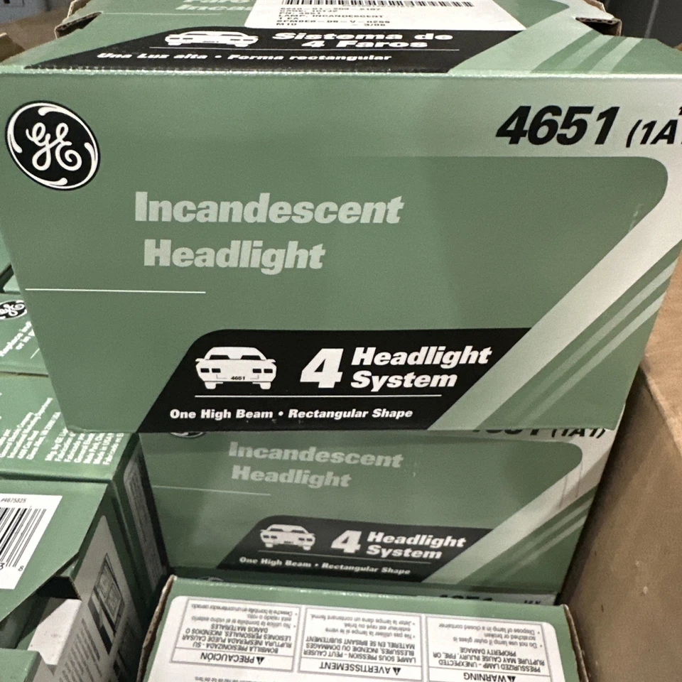 GE 4651 Incandescent GLASS High Beam Light Lamp Fits 4-Headlight Systems. Lot 12 - Image 2 of 4