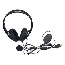 Microsoft Lifechat LX-3000 Black Headband Headsets Wired USB Over Ear W/Mic