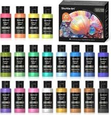 Shuttle Art Color Change Acrylic Paint, 20 2 Fl Oz (Pack of 20), Chameleon 