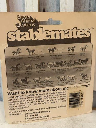 Breyer Stablemates SWAPS #5021 Famous Thoroughbred Original Packaging 1979 USA - Picture 4 of 5