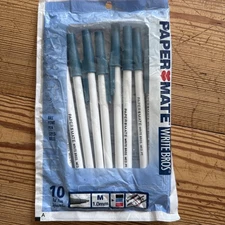 NEW Vintage 1999 Paper Mate Write Bros 10 BLUE Ink Medium Ball Pens Ballpoint