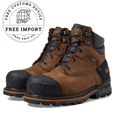 NEW Men's Timberland PRO Boondock Work Boots Brown Oiled Distressed Medium Width