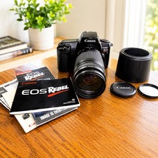Canon EOS Rebel S 35mm Film SLR Camera with EF 75-300mm f/4-5.6 II Lens Black