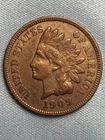 1909 Indian Head Cent 1c AU/UNC Last Year Mint. Preserved 50 Yrs Private Estate