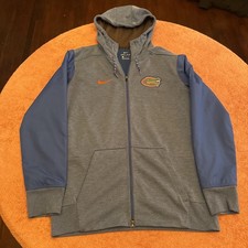 Vintage Nike Florida Gators Hoodie Mens medium blue Full Zip dri- Fit NCAA
