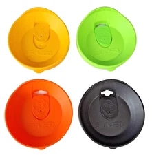 Lot Of 4 Tervis Tumbler 16 oz Travel Lid with Slider Green Black Yellow Orange