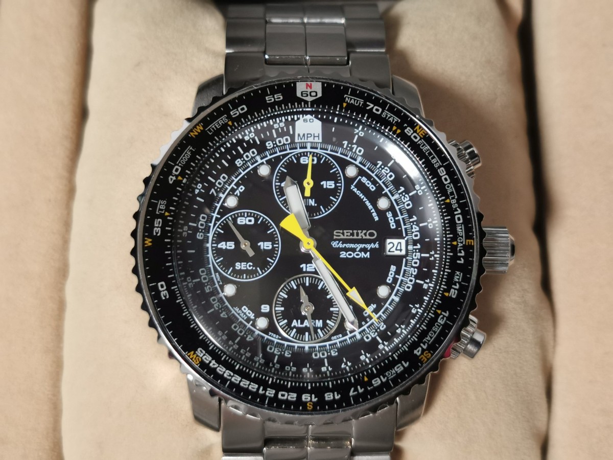 Seiko Sna411 Seiko Pilot Aviator Seiko Flightmaster Sna411 Leather