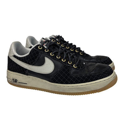 Nike Air Force 1 Black Checkered Sneakers Shoes Men\'s 10 Streetwear Nike Air Force 1 Black Checkered Sneakers Shoes Men main image 2