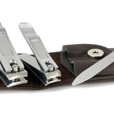 3-Piece Stainless Steel Nail Clipper Set with File  Travel Case - Manicure  Pe