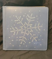 Creative Memories 12X12 Navy Blue Snowflake Foil Album Coverset Flex Hinge w Pgs