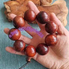 30mm 9 Beads Natural Wood Buddha Big Beads Bracelet Men Blessing Charm Bracelet