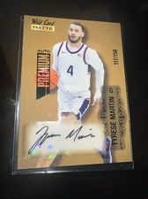 Tyrese Martin 2022-23 Wild Card Matte Gold Emerald Auto Premium #117/150 Huskies