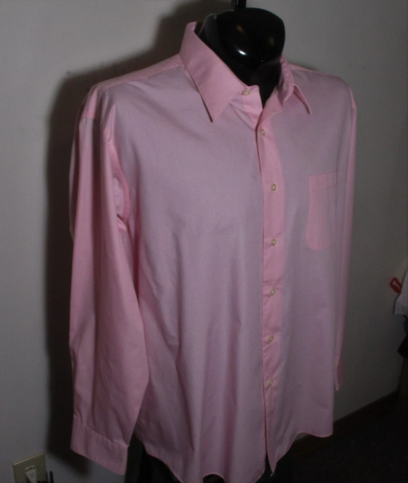 Alexander Julian COLOURS Pink Lg Sleeve Dress Shirt Men's Size XL, 17/17.5.34-35 - Image 3 of 4