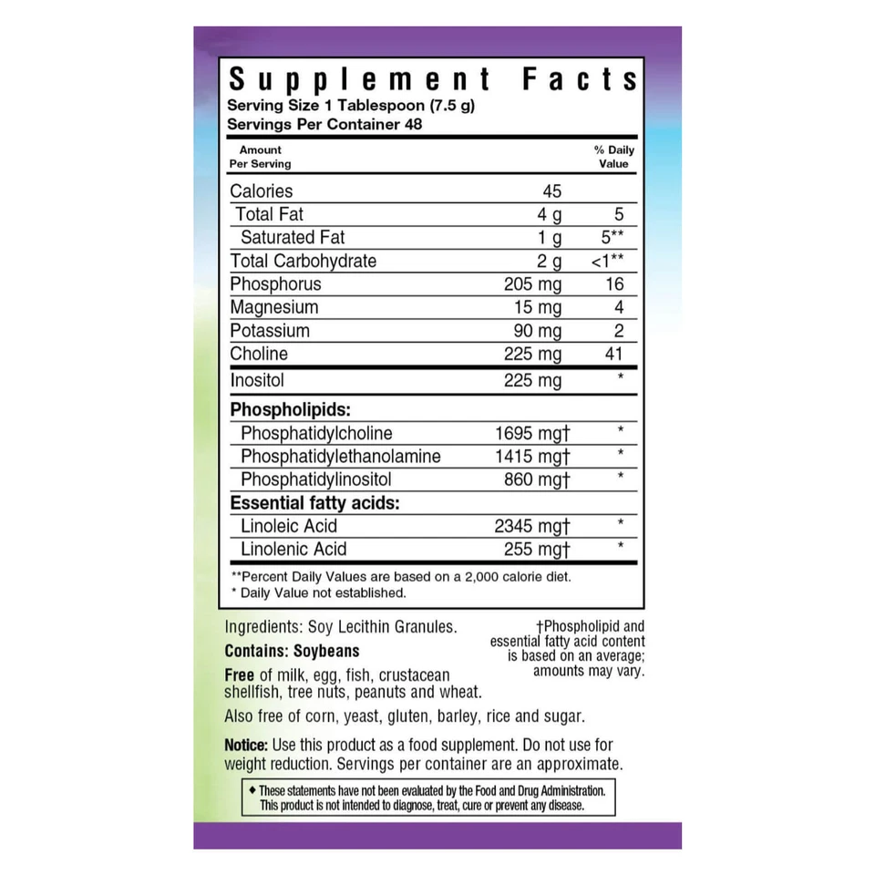 Gránulos de lecitina Bluebonnet Super Earth no transgénicos gránulos de 12,7 oz Foto 4 de 4