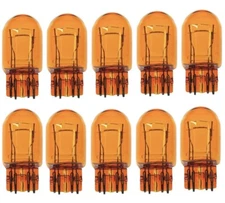 (10) 7443 Amber Light Bulb Tail T20 Brake Stop Turn Signal Lamp 7443NA