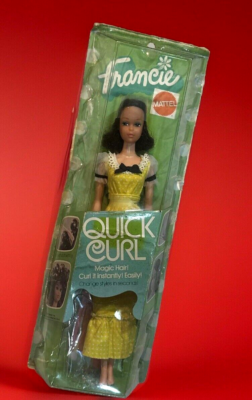 1972 Vintage Mattel 4222 Quick Curl Francie Barbie w wrist tag 