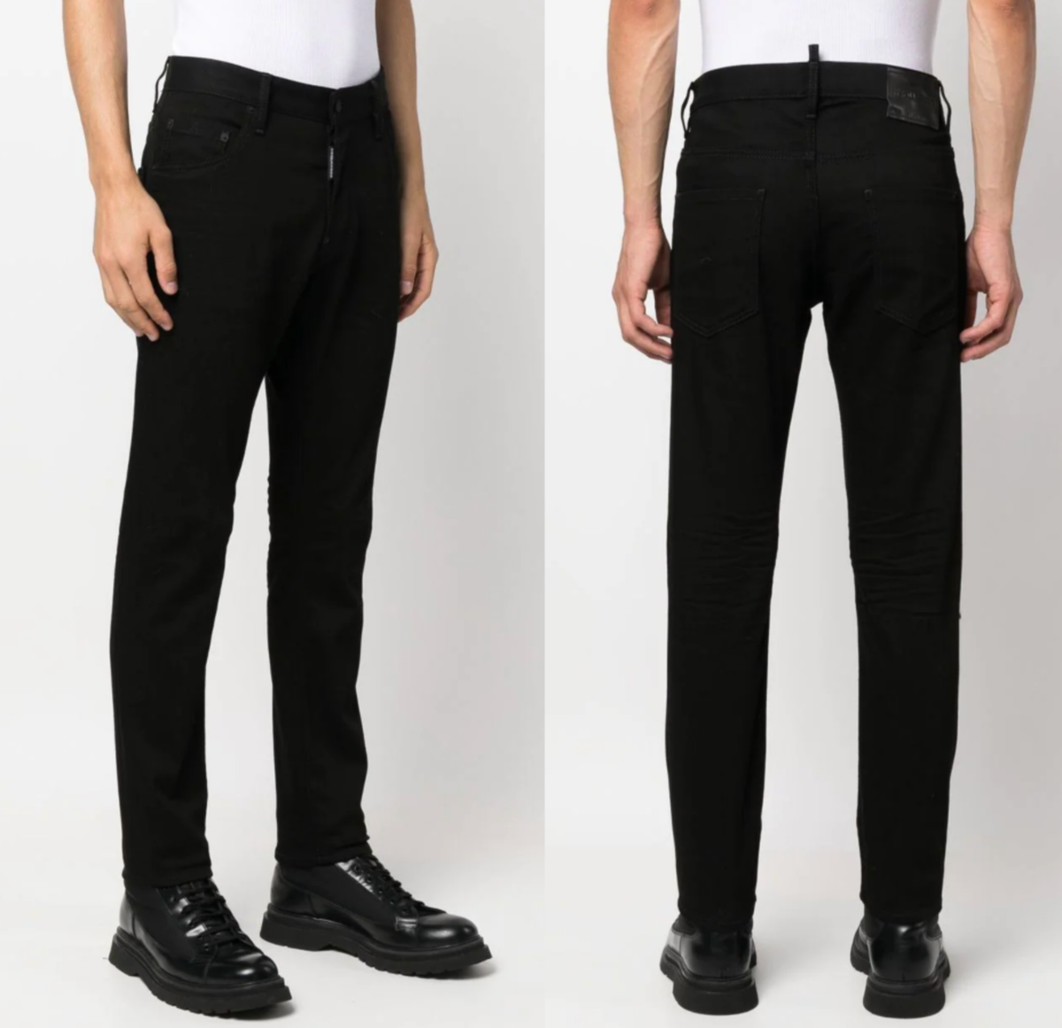 DSQUARED2 JEANS 16CM SKATER BULL COTTON DENIM PANTS HOSE TROUSERS 