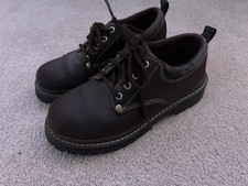 vintage chunky oxford y2k sketchers chocolate brown shoe thrifted