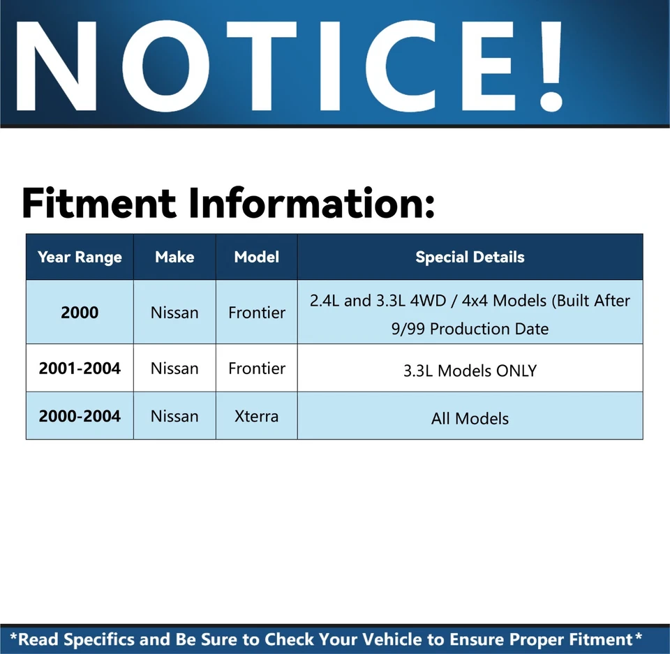 Braços de controle superiores dianteiros 8 peças + kit de suspensão para 2000-04 Nissan Frontier Xterra - Imagem 2 de 4
