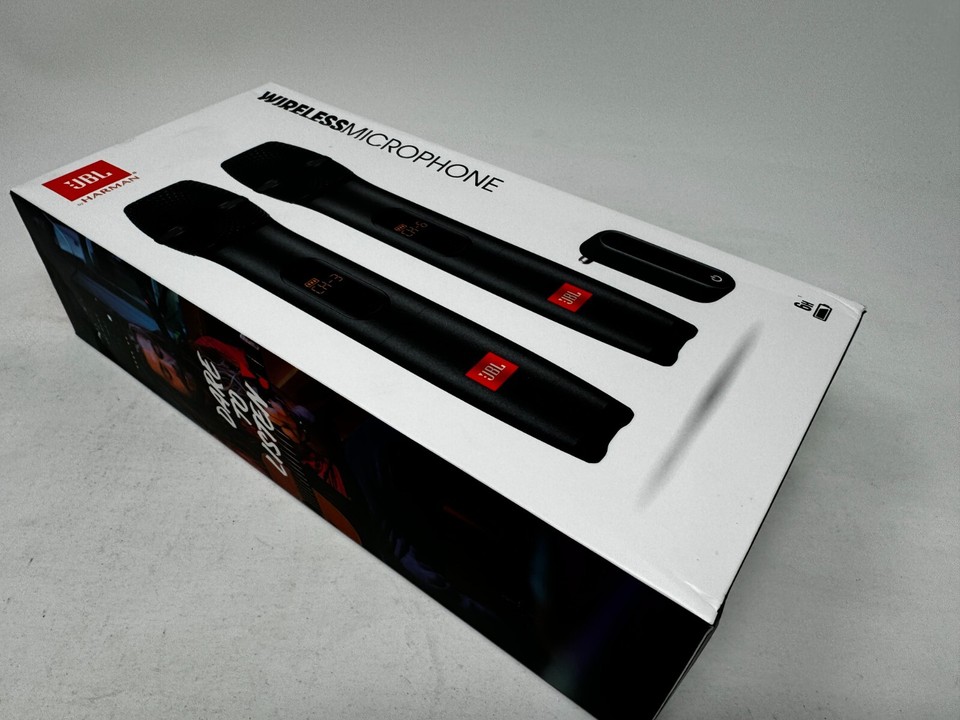 New JBL Dual Wireless Microphone System with UHF Receiver Black eBay