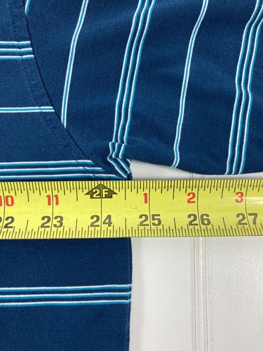 Men’s Pebble Beach XL Golf Polo Shirt 100% Cotton Navy & White Stripes VTG - Picture 8 of 9