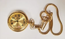 SDG GOLD PLATED POCKET WTACH - NEW BATTERY