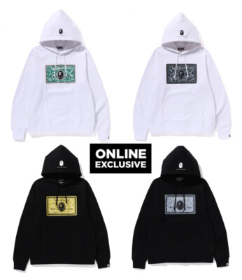 A BATHNIG APE Men's BAPE CARD PULLOVER HOODIE ONLINE EXCLUSIVE 1K25114001 z