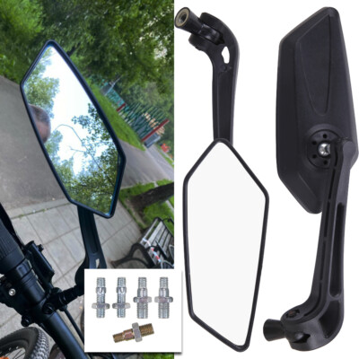 1 Pair Universal 8mm 10mm RearView Side Mirrors For Scooter Motorbike Motorcycle
