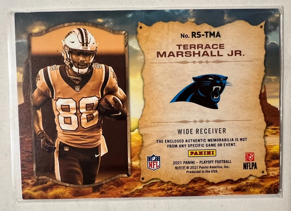 2021 Playoff Terrace Marshall R/C Rookie Stallions Patch - Image 2 of 2