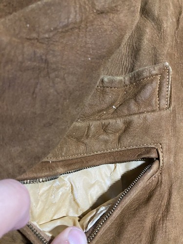 Vintage 50s 60s McGregor Suede Jacket Full Zip Quilon Size Small Made In USA O3 - Picture 6 of 12