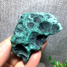 124g Natural Rough and unprocessed Malachite Mineral freeform specimen  36