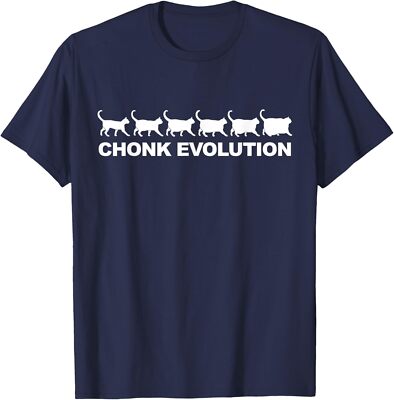 I'm Getting a Chonk Evolution Funny Fat Cats Design Unisex T-Shirt