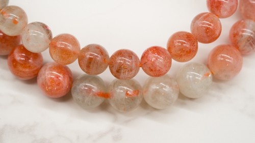 Sunstone Round Beaded Bracelet 8 mm Crystal Jewelry Gift Spiritual Healing Charm - Picture 6 of 8