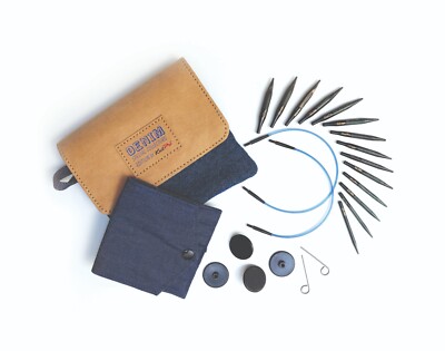 KnitPro Mini austauschbares Nadelset Symfonie Indigo Holz
