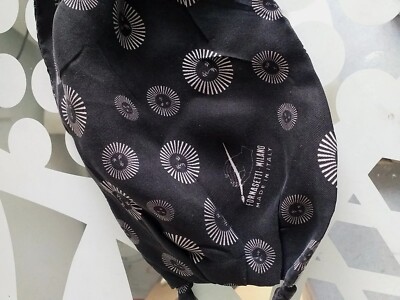  Fornasetti milano schwarz Seide Gesichtsmaske Schlafseide sehr guter Zustand
