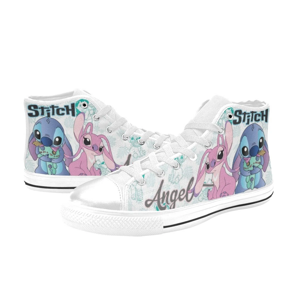 Stitch and Angel High Top Shoes Sneakers