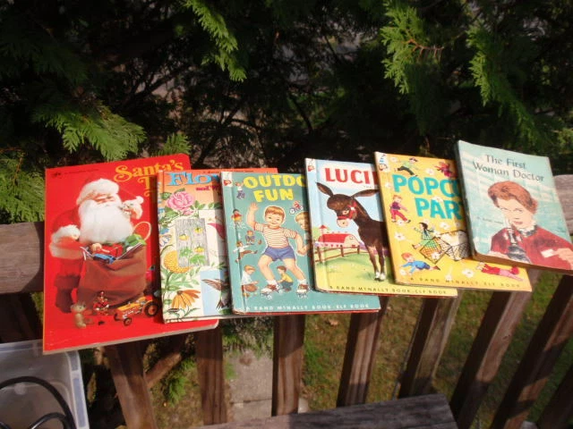 Donkey bag top of books