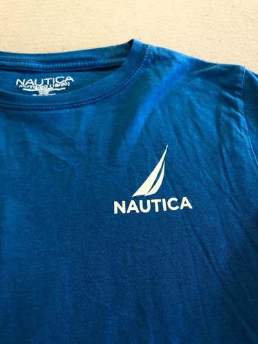 Nautical T-Shirt Kids Boy's XL (18/20) Blue Nautical Long Sleeve Graphic Tee - Picture 3 of 5